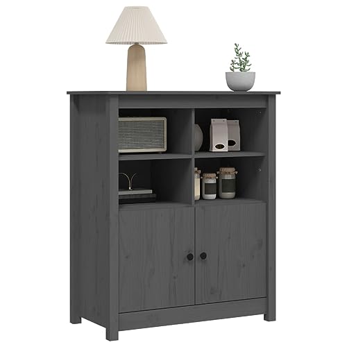 Qnhdfrt Graues Sideboard aus Massivholz Kiefer Landhausstil mit 6 Fächern Robuste Oberplatte 83x41,5x100 cm für Wohnzimmer Flur oder Esszimmer Qnhdfrt Graues Sideboard aus Massivholz Kiefer Landhausstil mit 6 Fächern Robuste Oberplatte 83x41,5x100 cm für Wohnzimmer Flur oder Esszimmer von Qnhdfrt