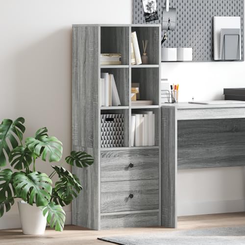 Qnhdfrt Graues Sideboard mit 5 Regalen und 2 Schubladen Grau Matt aus Synthetischer Spanplatte für Esszimmer und Wohnzimmer Modernes Möbelstück mit viel Stauraum Qnhdfrt Graues Sideboard mit 5 Regalen und 2 Schubladen Grau Matt aus Synthetischer Spanplatte für Esszimmer und Wohnzimmer Modernes Möbelstück mit viel Stauraum von Qnhdfrt