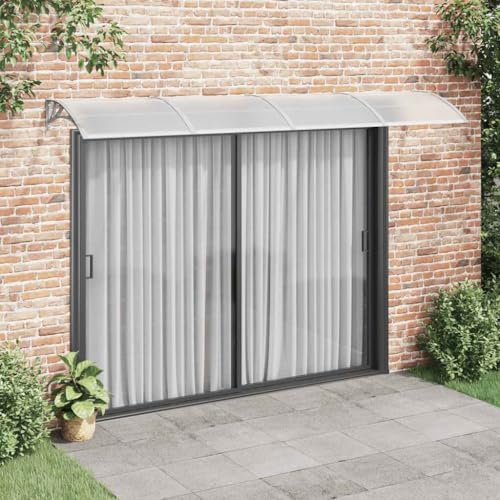 Qnhdfrt Graues Türvordach aus Polycarbonat 350x100 cm für Wetterschutz am Hauseingang - Robustes Design mit Einfacher Montage Qnhdfrt Graues Türvordach aus Polycarbonat 350x100 cm für Wetterschutz am Hauseingang - Robustes Design mit Einfacher Montage von Qnhdfrt