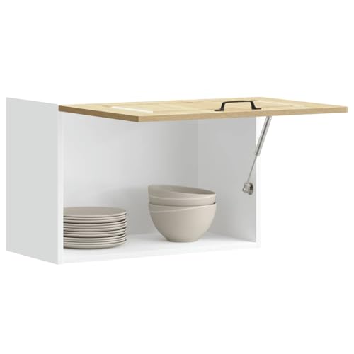 Qnhdfrt Hängeschrank Küche Wandschrank Sonoma-Eiche Holzwerkstoff 60x31x40 cm Stauraum Optimierer für Geschirr und Vorräte Robustes Design von Qnhdfrt