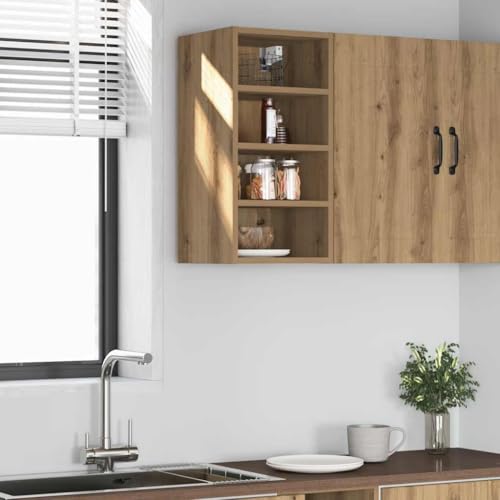 Qnhdfrt Hängeschrank Küchenschrank Wandmontiert Artisan-Eiche Holzwerkstoff 30x29,5x60 cm mit Viel Stauraum Robust für Kücheneinrichtung von Qnhdfrt