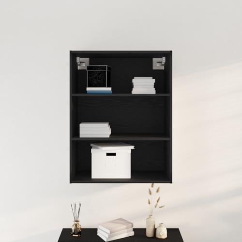 Qnhdfrt Hängeschrank Sideboard aus Schwarzkiefer Schwarz Matt für Esszimmer und Wohnzimmer mit Zwei Regalen 69,5x32,5x90cm Holzwerkstoff Möbel Qnhdfrt Hängeschrank Sideboard aus Schwarzkiefer Schwarz Matt für Esszimmer und Wohnzimmer mit Zwei Regalen 69,5x32,5x90cm Holzwerkstoff Möbel von Qnhdfrt