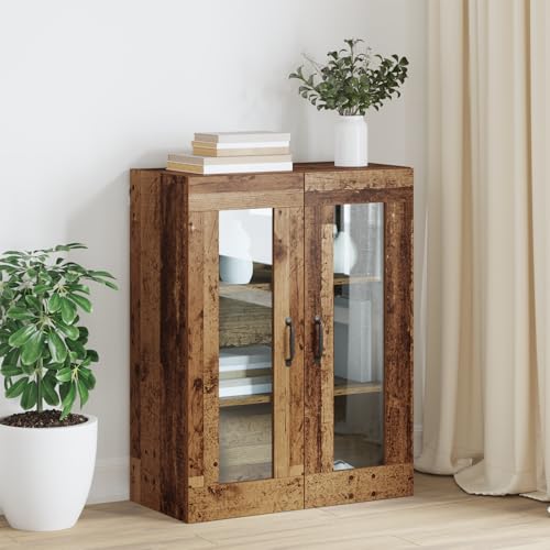 Qnhdfrt Hängeschrank mit Regal und Tür aus Holzwerkstoff, Braun 69.5 x 34 x 90 cm, Modernes Design für Küche, Wohnzimmer und Flur, Platzsparend und Robust von Qnhdfrt