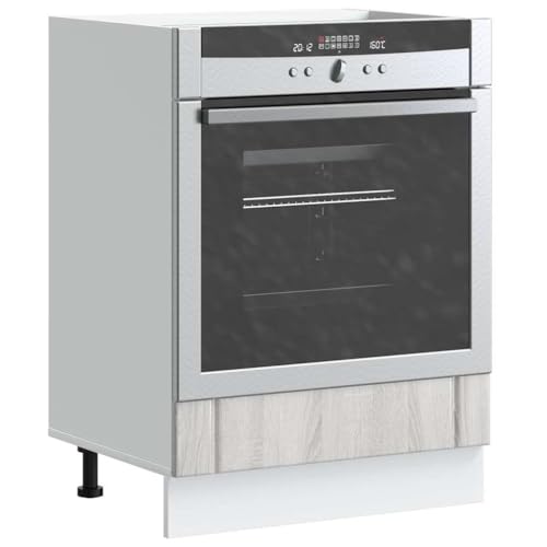 Qnhdfrt Herdschrank Küchenunterschrank Grau Sonoma Holzwerkstoff 60x46x81.5 cm mit großem Fach und verstellbaren Füßen für Backofen und Mikrowelle Qnhdfrt Herdschrank Küchenunterschrank Grau Sonoma Holzwerkstoff 60x46x81.5 cm mit großem Fach und verstellbaren Füßen für Backofen und Mikrowelle von Qnhdfrt