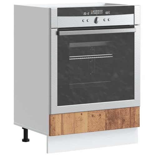 Qnhdfrt Herdumbauschrank Küchenschrank Altholz-Optik Holzwerkstoff 60x46x81.5cm mit verstellbaren Füßen für Ofen Mikrowelle platzsparend in kleinen Küchen Qnhdfrt Herdumbauschrank Küchenschrank Altholz-Optik Holzwerkstoff 60x46x81.5cm mit verstellbaren Füßen für Ofen Mikrowelle platzsparend in kleinen Küchen von Qnhdfrt