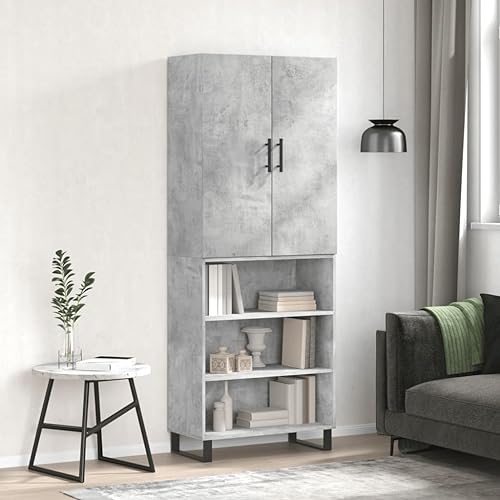 Qnhdfrt Highboard Betongrau 69,5x34x180 cm Holzwerkstoff Modernes Design Stauraum Lösung für Wohnzimmer Sideboard Schrank Qnhdfrt Highboard Betongrau 69,5x34x180 cm Holzwerkstoff Modernes Design Stauraum Lösung für Wohnzimmer Sideboard Schrank von Qnhdfrt