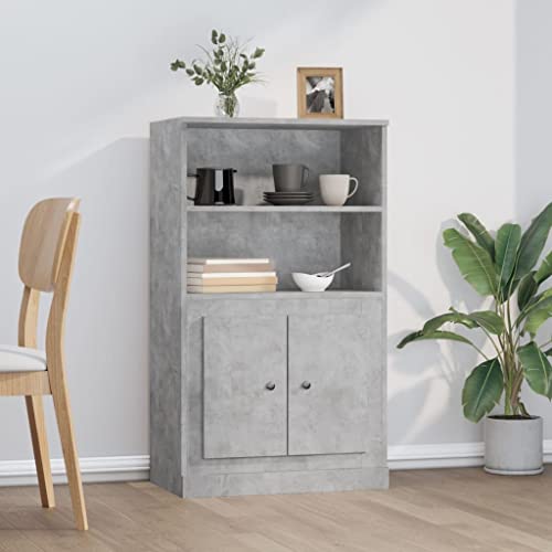 Qnhdfrt Highboard Betongrau Holzwerkstoff 60x35,5x103,5 cm Sideboard Schrank mit viel Stauraum für Wohnzimmer Küche Flur Qnhdfrt Highboard Betongrau Holzwerkstoff 60x35,5x103,5 cm Sideboard Schrank mit viel Stauraum für Wohnzimmer Küche Flur von Qnhdfrt
