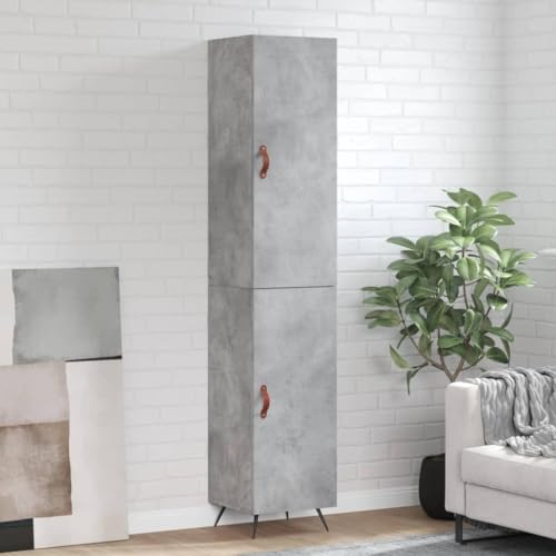 Qnhdfrt Highboard Betongrau Sideboard Schrank aus Holzwerkstoff mit Metallfüßen 34,5x34x180 cm Stauraum Optimierung für Wohnzimmer Küche Flur Qnhdfrt Highboard Betongrau Sideboard Schrank aus Holzwerkstoff mit Metallfüßen 34,5x34x180 cm Stauraum Optimierung für Wohnzimmer Küche Flur von Qnhdfrt