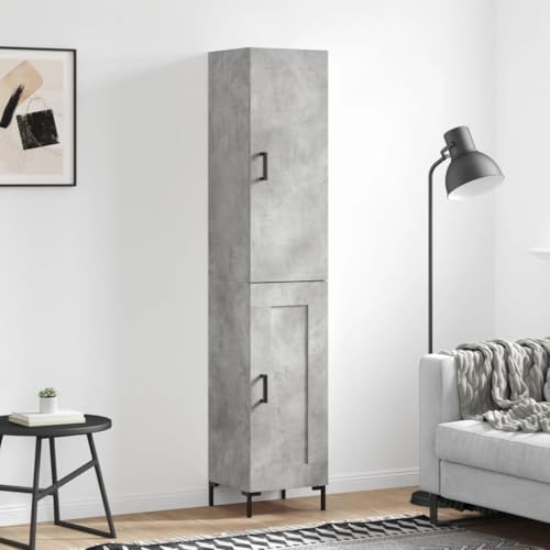 Qnhdfrt Highboard Betongrau Sideboard Schrank mit Metallfüßen 34,5x34x180 cm Holzwerkstoff für Wohnzimmer Flur Elegantes Design Viel Stauraum Qnhdfrt Highboard Betongrau Sideboard Schrank mit Metallfüßen 34,5x34x180 cm Holzwerkstoff für Wohnzimmer Flur Elegantes Design Viel Stauraum von Qnhdfrt