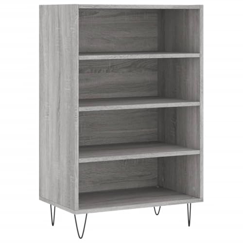 Qnhdfrt Highboard Grau Sonoma 57x35x90 cm Sideboard Schrank aus Holzwerkstoff mit Metallfüßen und Stauraum für Wohnzimmer Flur Qnhdfrt Highboard Grau Sonoma 57x35x90 cm Sideboard Schrank aus Holzwerkstoff mit Metallfüßen und Stauraum für Wohnzimmer Flur von Qnhdfrt