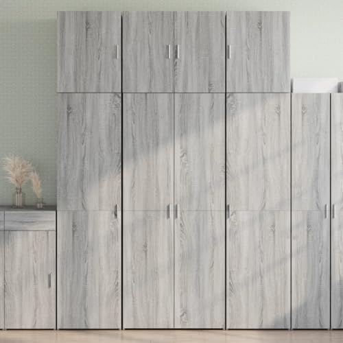 Qnhdfrt Highboard Grau Sonoma 80x42,5x249 cm Holzwerkstoff Sideboard mit Stauraum Elegantes Design für Wohnzimmer Schlafzimmer Flur Qnhdfrt Highboard Grau Sonoma 80x42,5x249 cm Holzwerkstoff Sideboard mit Stauraum Elegantes Design für Wohnzimmer Schlafzimmer Flur von Qnhdfrt