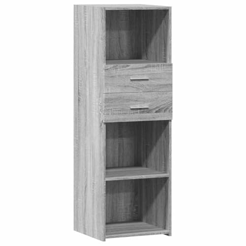 Qnhdfrt Highboard Grau Sonoma Sideboard Schrank aus Holzwerkstoff 40x42,5x124 cm Modernes Design mit Viel Stauraum für Wohnzimmer Küche Flur Qnhdfrt Highboard Grau Sonoma Sideboard Schrank aus Holzwerkstoff 40x42,5x124 cm Modernes Design mit Viel Stauraum für Wohnzimmer Küche Flur von Qnhdfrt