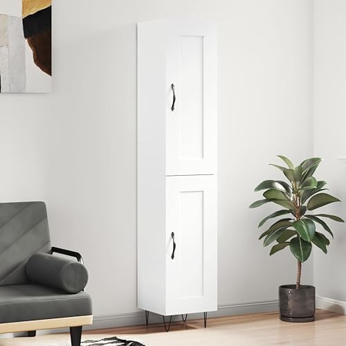 Qnhdfrt Highboard Hochglanz-Weiß 34,5x34x180 cm mit Sideboard und Aufsatz aus Holzwerkstoff Schmaler Stauraum Schrank für Wohnzimmer Flur Küche Modernes Design Qnhdfrt Highboard Hochglanz-Weiß 34,5x34x180 cm mit Sideboard und Aufsatz aus Holzwerkstoff Schmaler Stauraum Schrank für Wohnzimmer Flur Küche Modernes Design von Qnhdfrt