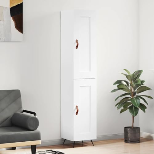 Qnhdfrt Highboard Hochglanz-Weiß Holzwerkstoff Sideboard Schrank 34,5x34x180 cm mit Metallfüßen für Wohnzimmer Flur Elegant und Langlebig Qnhdfrt Highboard Hochglanz-Weiß Holzwerkstoff Sideboard Schrank 34,5x34x180 cm mit Metallfüßen für Wohnzimmer Flur Elegant und Langlebig von Qnhdfrt