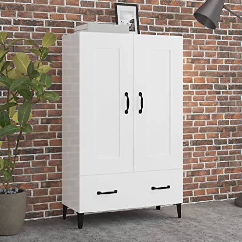 Qnhdfrt Highboard Hochglanz-Weiß Sideboard Schrank Industrial Design Küchenschrank Wohnzimmer Aufbewahrung 70x31x115 cm Holzwerkstoff mit Schublade Qnhdfrt Highboard Hochglanz-Weiß Sideboard Schrank Industrial Design Küchenschrank Wohnzimmer Aufbewahrung 70x31x115 cm Holzwerkstoff mit Schublade von Qnhdfrt