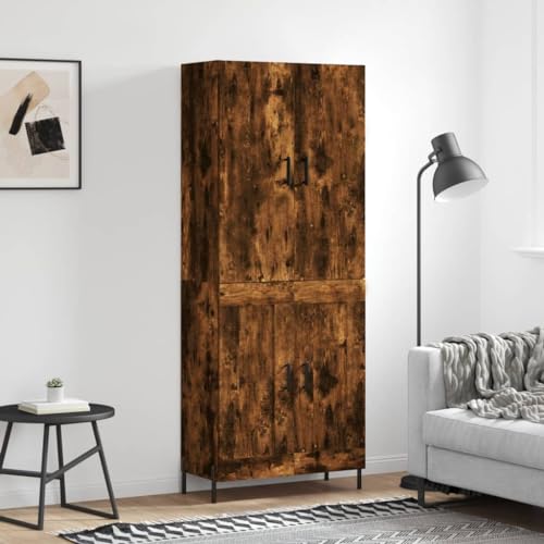 Qnhdfrt Highboard Räuchereiche aus Holzwerkstoff mit Metallfüßen – Stilvoller Aufbewahrungsschrank für Wohnzimmer und Küche Qnhdfrt Highboard Räuchereiche aus Holzwerkstoff mit Metallfüßen – Stilvoller Aufbewahrungsschrank für Wohnzimmer und Küche von Qnhdfrt