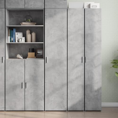 Qnhdfrt Highboard Schmal Betongrau Holzwerkstoff 40x42.5x185 cm Modern Sideboard Schrank für Wohnzimmer Flur Schlafzimmer mit Stauraum Qnhdfrt Highboard Schmal Betongrau Holzwerkstoff 40x42.5x185 cm Modern Sideboard Schrank für Wohnzimmer Flur Schlafzimmer mit Stauraum von Qnhdfrt