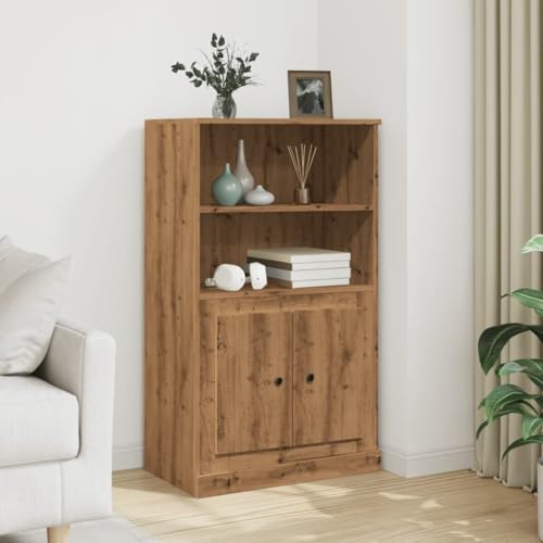 Qnhdfrt Highboard Schrank Artisan-Eiche 60x35,5x103,5cm Holzwerkstoff Modernes Design Stauraum für Wohnzimmer Küche Flur Qnhdfrt Highboard Schrank Artisan-Eiche 60x35,5x103,5cm Holzwerkstoff Modernes Design Stauraum für Wohnzimmer Küche Flur von Qnhdfrt