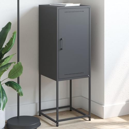Qnhdfrt Highboard Schrank Industrie-Stil Stahl Anthrazit 36x39x107 cm Robust mit Stauraum für Wohnzimmer Schlafzimmer Qnhdfrt Highboard Schrank Industrie-Stil Stahl Anthrazit 36x39x107 cm Robust mit Stauraum für Wohnzimmer Schlafzimmer von Qnhdfrt
