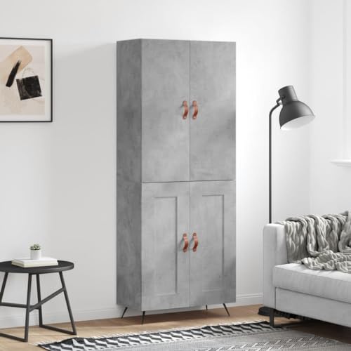 Qnhdfrt Highboard Schrank Sideboard Betongrau 69,5x34x180 cm aus Holzwerkstoff mit Metallfüßen Großer Stauraum Modernes Design für Wohnzimmer Flur Küche Qnhdfrt Highboard Schrank Sideboard Betongrau 69,5x34x180 cm aus Holzwerkstoff mit Metallfüßen Großer Stauraum Modernes Design für Wohnzimmer Flur Küche von Qnhdfrt