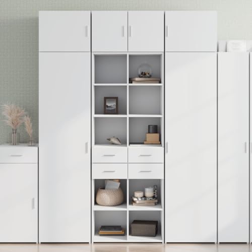 Qnhdfrt Highboard Sideboard Schrank Weiß 70x42,5x185 cm Holzwerkstoff Modernes Design mit Großem Stauraum für Wohnzimmer Küche Flur Qnhdfrt Highboard Sideboard Schrank Weiß 70x42,5x185 cm Holzwerkstoff Modernes Design mit Großem Stauraum für Wohnzimmer Küche Flur von Qnhdfrt