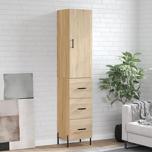 Qnhdfrt Highboard Sonoma-Eiche aus Holzwerkstoff mit Metallfüßen – Stilvoller Stauraum für Wohnzimmer & Flur Qnhdfrt Highboard Sonoma-Eiche aus Holzwerkstoff mit Metallfüßen – Stilvoller Stauraum für Wohnzimmer & Flur von Qnhdfrt