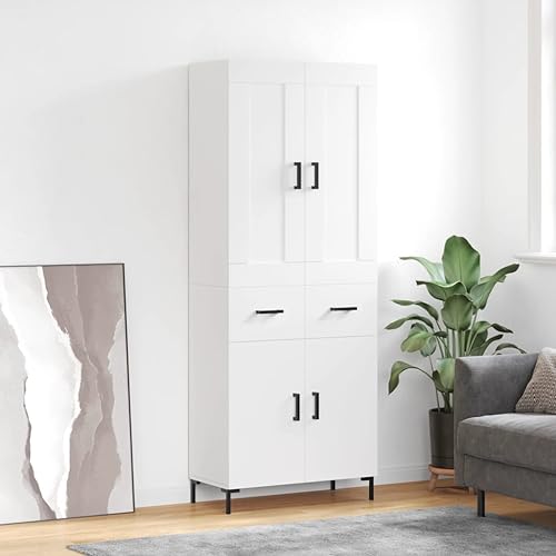Qnhdfrt Highboard Weiß 180 cm Wohnzimmer Sideboard aus Holzwerkstoff mit Metallfüßen Viel Stauraum Modernes Design Küchenschrank Flurmöbel Qnhdfrt Highboard Weiß 180 cm Wohnzimmer Sideboard aus Holzwerkstoff mit Metallfüßen Viel Stauraum Modernes Design Küchenschrank Flurmöbel von Qnhdfrt