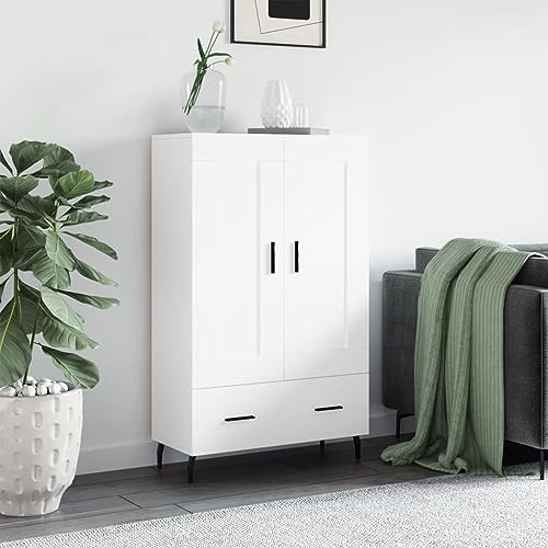 Qnhdfrt Highboard Weiß 69,5x31x115 cm Holzwerkstoff Modernes Design mit viel Stauraum für Wohnzimmer, Küche oder Flur Qnhdfrt Highboard Weiß 69,5x31x115 cm Holzwerkstoff Modernes Design mit viel Stauraum für Wohnzimmer, Küche oder Flur von Qnhdfrt