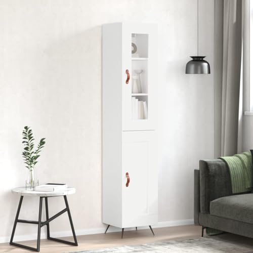 Qnhdfrt Highboard Weiß Sideboard Kommode 34,5x34x180 cm Holzwerkstoff Modern mit Stauraum für Wohnzimmer Flur Qnhdfrt Highboard Weiß Sideboard Kommode 34,5x34x180 cm Holzwerkstoff Modern mit Stauraum für Wohnzimmer Flur von Qnhdfrt