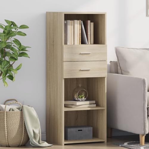 Qnhdfrt Highboard in Sonoma-Eiche aus Holzwerkstoff 45x42,5x124 cm Beistellschrank mit Viel Stauraum für Wohnzimmer Flur oder Küche Zeitloses Modernes Design Qnhdfrt Highboard in Sonoma-Eiche aus Holzwerkstoff 45x42,5x124 cm Beistellschrank mit Viel Stauraum für Wohnzimmer Flur oder Küche Zeitloses Modernes Design von Qnhdfrt