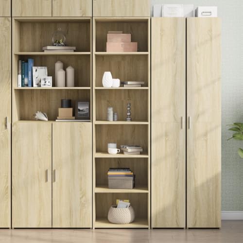 Qnhdfrt Highboard in Sonoma-Eiche aus Holzwerkstoff 50x41x185 cm Stilvoller Aufbewahrungsschrank mit Minimalistischem Design und Viel Stauraum für Wohnzimmer Flur oder Küche Qnhdfrt Highboard in Sonoma-Eiche aus Holzwerkstoff 50x41x185 cm Stilvoller Aufbewahrungsschrank mit Minimalistischem Design und Viel Stauraum für Wohnzimmer Flur oder Küche von Qnhdfrt