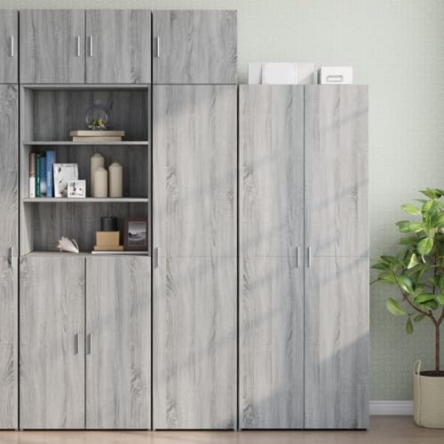 Qnhdfrt Hochschrank Schmal Grau Sonoma 45x42,5x225 cm Holzwerkstoff mit 8 Fächern und Variabler Tür für platzsparende Aufbewahrung in Bad, Flur, Küche oder Büro Qnhdfrt Hochschrank Schmal Grau Sonoma 45x42,5x225 cm Holzwerkstoff mit 8 Fächern und Variabler Tür für platzsparende Aufbewahrung in Bad, Flur, Küche oder Büro von Qnhdfrt