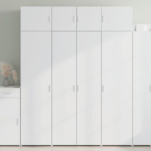 Qnhdfrt Hochschrank Weiß 80x42,5x225 cm aus Holzwerkstoff mit 6 Fächern für vielseitigen Stauraum in Wohnzimmer Küche Schlafzimmer Badezimmer Büro und Garage robust und platzsparend Qnhdfrt Hochschrank Weiß 80x42,5x225 cm aus Holzwerkstoff mit 6 Fächern für vielseitigen Stauraum in Wohnzimmer Küche Schlafzimmer Badezimmer Büro und Garage robust und platzsparend von Qnhdfrt