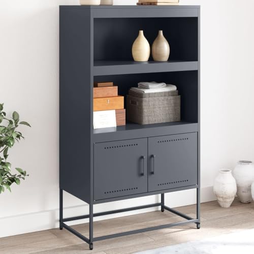 Qnhdfrt Industrial Highboard Schrank Anthrazit 68,5x38,5x123,5 cm Stahl Möbel für Wohnzimmer und Schlafzimmer Robustes Design Qnhdfrt Industrial Highboard Schrank Anthrazit 68,5x38,5x123,5 cm Stahl Möbel für Wohnzimmer und Schlafzimmer Robustes Design von Qnhdfrt