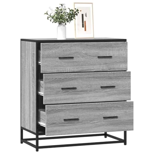 Qnhdfrt Industrial Sideboard Grau Sonoma aus Holzwerkstoff und Metall 68x35x76 cm mit 3 Schubladen für Wohnzimmer Küche Flur Modernes Design Stabil Langlebig Qnhdfrt Industrial Sideboard Grau Sonoma aus Holzwerkstoff und Metall 68x35x76 cm mit 3 Schubladen für Wohnzimmer Küche Flur Modernes Design Stabil Langlebig von Qnhdfrt