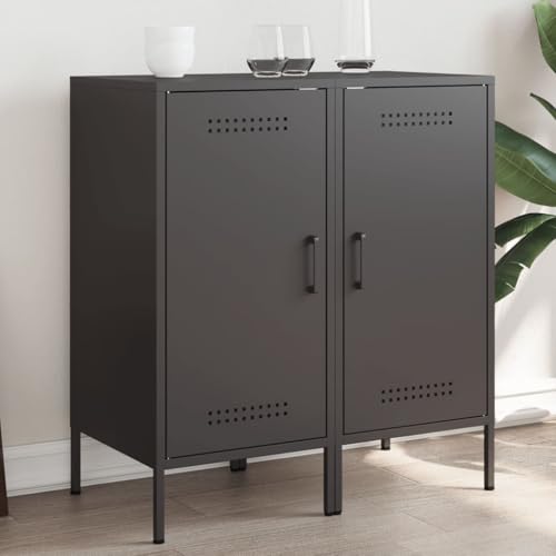Qnhdfrt Industrial Sideboard Schwarz aus Kaltgewalztem Stahl 2 Stück 36x39x79 cm mit Verstellbaren Füßen Tür und Fächern für Stauraum in Wohnzimmer Schlafzimmer Möbel Qnhdfrt Industrial Sideboard Schwarz aus Kaltgewalztem Stahl 2 Stück 36x39x79 cm mit Verstellbaren Füßen Tür und Fächern für Stauraum in Wohnzimmer Schlafzimmer Möbel von Qnhdfrt