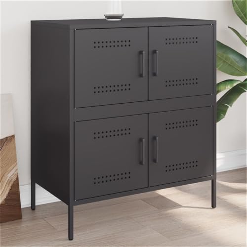 Qnhdfrt Industrielles Stahl Sideboard Schwarz 68x39x79 cm mit 4 Fächern Robust für Wohnzimmer Schlafzimmer Möbel Qnhdfrt Industrielles Stahl Sideboard Schwarz 68x39x79 cm mit 4 Fächern Robust für Wohnzimmer Schlafzimmer Möbel von Qnhdfrt