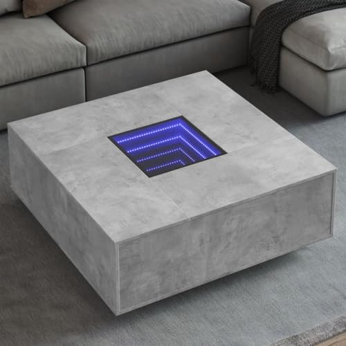 Qnhdfrt Infinity-LED Couchtisch Betongrau 100x100x40 cm mit RGB-Beleuchtung für Wohnzimmer und Schlafzimmer als Beistelltisch oder Nachttisch Qnhdfrt Infinity-LED Couchtisch Betongrau 100x100x40 cm mit RGB-Beleuchtung für Wohnzimmer und Schlafzimmer als Beistelltisch oder Nachttisch von Qnhdfrt
