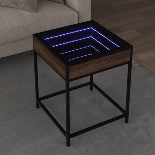 Qnhdfrt Infinity-LED Couchtisch Braun Eichen-Optik 40x40x51 cm mit RGB-Beleuchtung robuster Holzwerkstoff vielseitig als Beistelltisch oder Nachttisch für Wohnzimmer Schlafzimmer Qnhdfrt Infinity-LED Couchtisch Braun Eichen-Optik 40x40x51 cm mit RGB-Beleuchtung robuster Holzwerkstoff vielseitig als Beistelltisch oder Nachttisch für Wohnzimmer Schlafzimmer von Qnhdfrt
