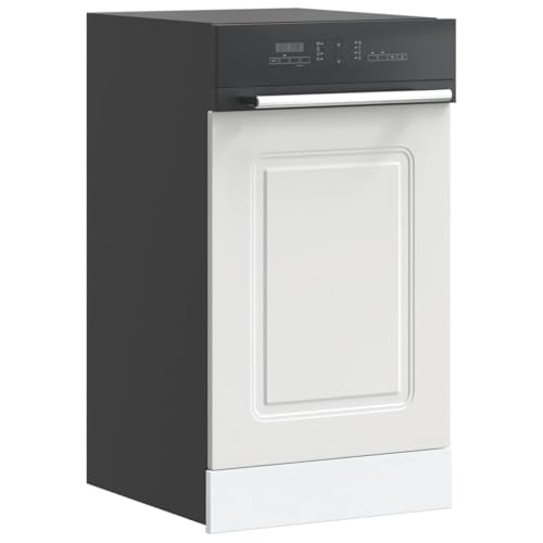 Qnhdfrt Kalmar Weiße Geschirrspülerblende aus Holzwerkstoff 45x1,5x67 cm Front für Küchenschrank Robust Langlebig mit Pflegeleichter Oberfläche und Zeitlosem Design für Kücheneinrichtung von Qnhdfrt