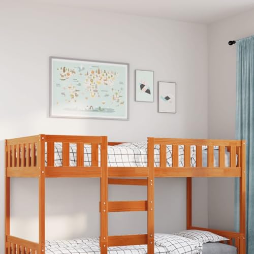 Qnhdfrt Kinderbett aus massiver Kiefer mit Lattenrost 75x190 cm Wachsbraun Stabiles Bettgestell mit Rausfallschutz für sicheres Schlafen Qnhdfrt Kinderbett aus massiver Kiefer mit Lattenrost 75x190 cm Wachsbraun Stabiles Bettgestell mit Rausfallschutz für sicheres Schlafen von Qnhdfrt