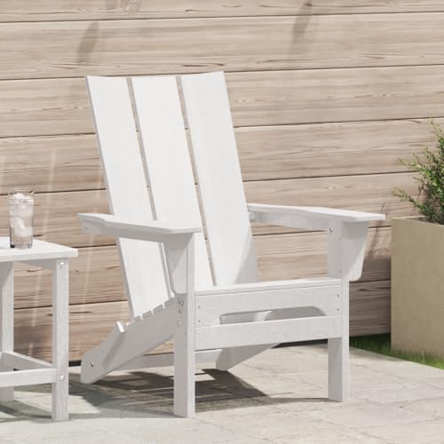Qnhdfrt Klapp-Adirondack-Stuhl Weiß faltbar Gartenstuhl 74,5x80,5x90 cm HDPE Modernes Design Outdoor Sessel für Garten Terrasse Balkon von Qnhdfrt