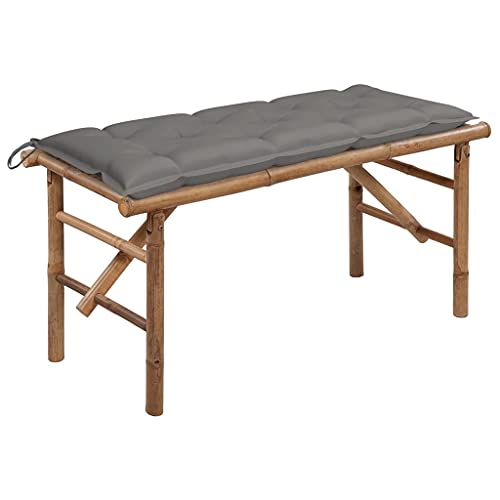 Qnhdfrt Klappbare Gartenbank Outdoor 118 cm Bambus Mit Grauer Auflage Faltbar Sitzbank Für Garten Terrasse Balkon Lounge Qnhdfrt Klappbare Gartenbank Outdoor 118 cm Bambus Mit Grauer Auflage Faltbar Sitzbank Für Garten Terrasse Balkon Lounge von Qnhdfrt