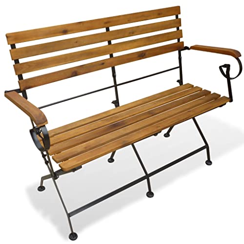 Qnhdfrt Klappbare Gartenbank aus Massivholz Akazie 112 cm Braun Faltbar Robust und Witterungsbeständig für Garten Balkon Terrasse und Outdoor Einsatz Qnhdfrt Klappbare Gartenbank aus Massivholz Akazie 112 cm Braun Faltbar Robust und Witterungsbeständig für Garten Balkon Terrasse und Outdoor Einsatz von Qnhdfrt
