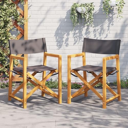 Qnhdfrt Klappbarer Regiestuhl Dunkelgrau 2er Set Outdoor Gartenstuhl Campingstuhl aus Akazienholz Faltbar Leicht Qnhdfrt Klappbarer Regiestuhl Dunkelgrau 2er Set Outdoor Gartenstuhl Campingstuhl aus Akazienholz Faltbar Leicht von Qnhdfrt
