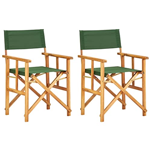 Qnhdfrt Klappbarer Regiestuhl aus Massivholz Akazie Grün 2er Set Outdoor Camping Garten Strand Faltbar und Robust mit Stoffbezug Qnhdfrt Klappbarer Regiestuhl aus Massivholz Akazie Grün 2er Set Outdoor Camping Garten Strand Faltbar und Robust mit Stoffbezug von Qnhdfrt