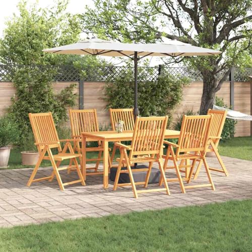Qnhdfrt Klappgartenstuhl Set 3 Tisch und 6 Stühle Massivholz Akazie Klappbar für Garten Balkon Terrasse Outdoor Qnhdfrt Klappgartenstuhl Set 3 Tisch und 6 Stühle Massivholz Akazie Klappbar für Garten Balkon Terrasse Outdoor von Qnhdfrt