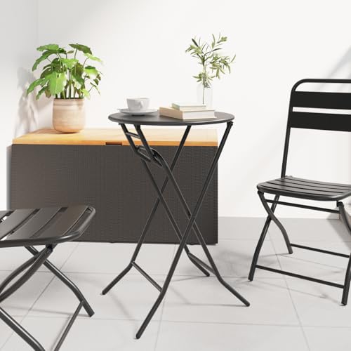 Qnhdfrt Klapptisch Outdoor Anthrazit Rund Ø50 cm Höhe 72 cm Faltbarer Gartentisch Aus Stahl Für Balkon Terrasse Qnhdfrt Klapptisch Outdoor Anthrazit Rund Ø50 cm Höhe 72 cm Faltbarer Gartentisch Aus Stahl Für Balkon Terrasse von Qnhdfrt
