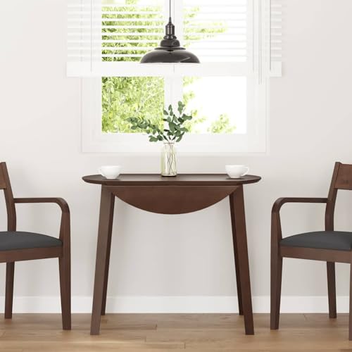 Qnhdfrt Klapptisch aus massivem Gummibaumholz 90x90-55 cm Modernes Design Klappbarer Kleiner Esstisch für Küche Balkon Outdoor Camping und Home Office von Qnhdfrt