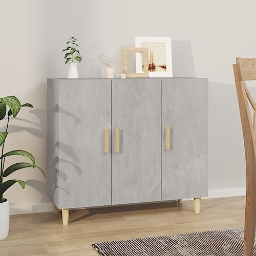 Qnhdfrt Klassisches Sideboard Betongrau 90x34x80 cm aus Holzwerkstoff Beistellschrank mit 3 Schubladen Modernes Design Viel Stauraum für Wohnzimmer Küche Flur Qnhdfrt Klassisches Sideboard Betongrau 90x34x80 cm aus Holzwerkstoff Beistellschrank mit 3 Schubladen Modernes Design Viel Stauraum für Wohnzimmer Küche Flur von Qnhdfrt